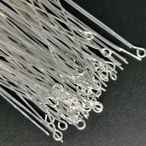 5cm-Eye Pins-Silver Plated (100pcs)